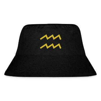 Aquarius Zodiac Sign, Exclusive T-Shirt Design - Stanley/Stella Recycled Bucket Hat - black - Front