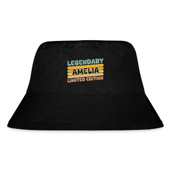 Name Amelia - Stanley/Stella recycelter Bucket Hat - Schwarz - Vorne