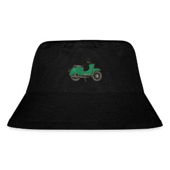 Schwalli grün KR51/2 - Stanley/Stella recycelter Bucket Hat - Schwarz - Vorne