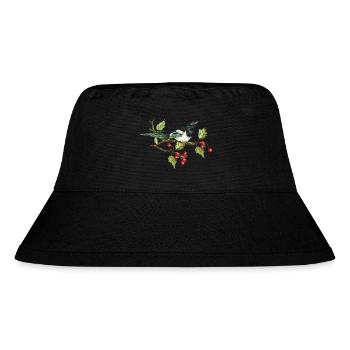 Bunter Vogel - Stanley/Stella recycelter Bucket Hat - Schwarz - Vorne