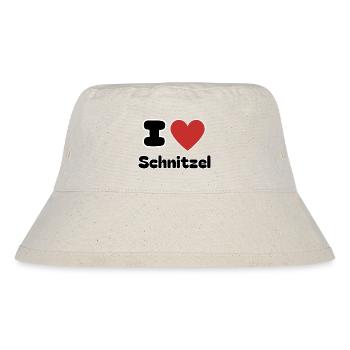 I Love Schnitzel - Stanley/Stella recycelter Bucket Hat - Naturweiß - Vorne
