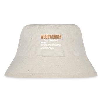 Rustic Woodworker Typo Design - Stanley/Stella Recycled Bucket Hat - natural - Front