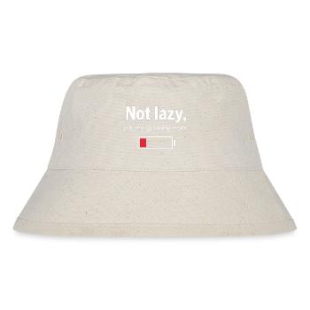 Nicht Fauler Energiemodus Tee - Stanley/Stella recycelter Bucket Hat - Naturweiß - Vorne