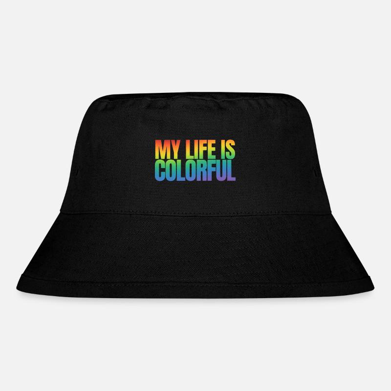 My Life Is Colorful - Stanley/Stella recycelter Bucket Hat - Schwarz