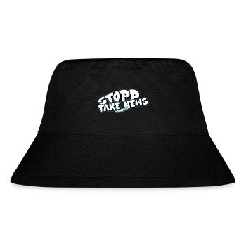 Stopp Fake News - Stanley/Stella recycelter Bucket Hat - Schwarz - Vorne