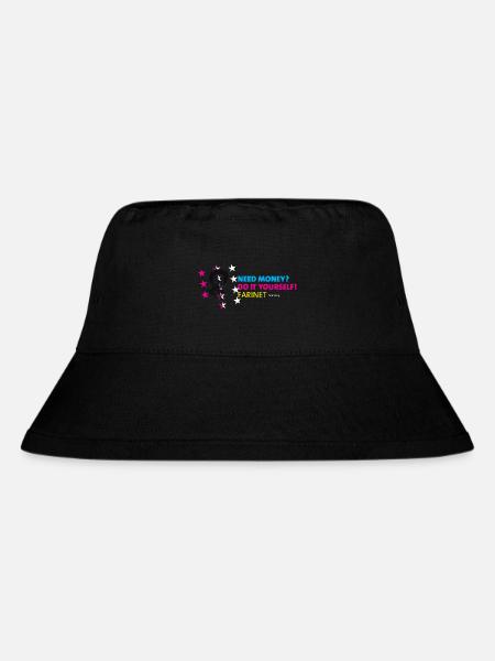 Farinet DIY Horizontal - Stanley/Stella recycelter Bucket Hat - Schwarz