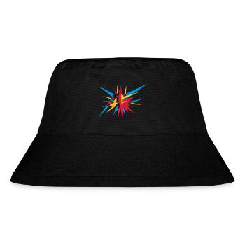 Explosion und Strahlen - Stanley/Stella recycelter Bucket Hat - Schwarz - Vorne