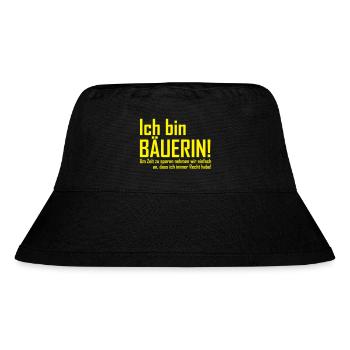 ich bin bäuerin - Stanley/Stella recycelter Bucket Hat - Schwarz - Vorne