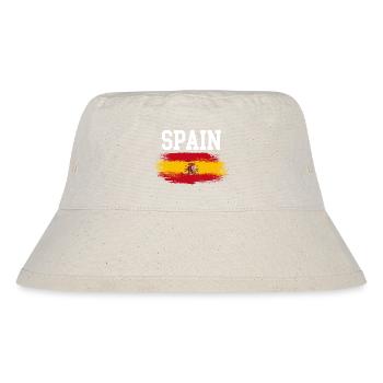Spain Flag Brush Streaks - Stanley/Stella Recycled Bucket Hat - natural - Front
