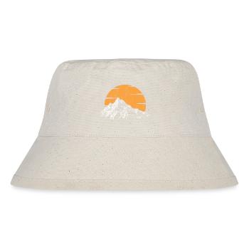 Sunset Peak Mountain Silhouette - Stanley/Stella recycelter Bucket Hat - Naturweiß - Vorne