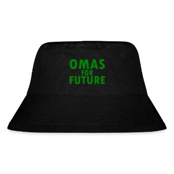 Omas for future - Stanley/Stella recycelter Bucket Hat - Schwarz - Vorne