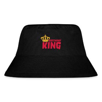 Boss Birthday King Logo - Stanley/Stella recycelter Bucket Hat - Schwarz - Vorne
