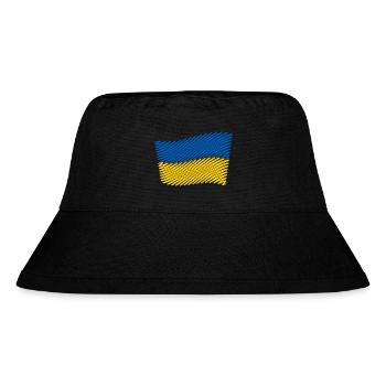 Ukraine Flag Scribble (Blue - Yellow) - Stanley/Stella Recycled Bucket Hat - black - Front