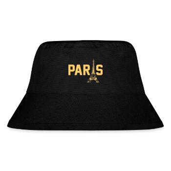 Paris - Stanley/Stella recycelter Bucket Hat - Schwarz - Vorne