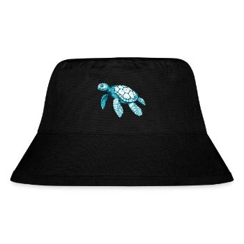 Belle tortue de mer en bleu - Bob recyclé Stanley/Stella - noir - Devant
