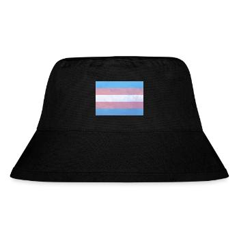 Trans Pride Flag - Stanley/Stella recycelter Bucket Hat - Schwarz - Vorne