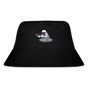 Astronaut With Weapon - Stanley/Stella Recycled Bucket Hat - black - Front