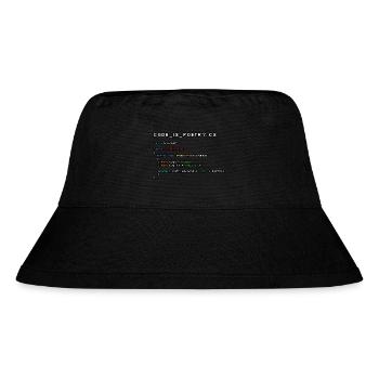 Code is poetry.cs - Stanley/Stella Recycled Bucket Hat - black - Front