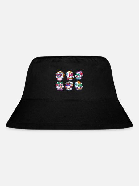 Sugar Skulls - Stanley/Stella Recycled Bucket Hat - black