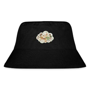 Friedliche Weihnachten - Stanley/Stella recycelter Bucket Hat - Schwarz - Vorne