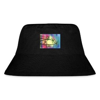 Palmen - Stanley/Stella recycelter Bucket Hat - Schwarz - Vorne