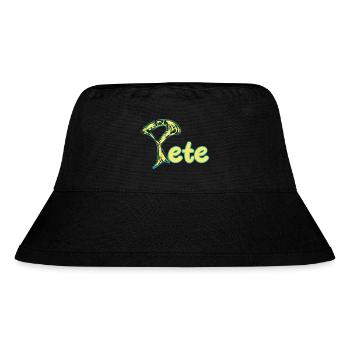 Pete - Stanley/Stella recycelter Bucket Hat - Schwarz - Vorne