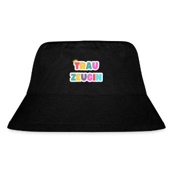 Team Braut-Trauzeugin! Personalisierbar - Stanley/Stella recycelter Bucket Hat - Schwarz - Vorne