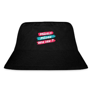 Mädels mögen wir den? Lustiger Spruch einer Klicke - Stanley/Stella recycelter Bucket Hat - Schwarz - Vorne