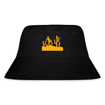 Cacti Desert Man Running Fast Funny Running Fun - Stanley/Stella Recycled Bucket Hat - black - Front