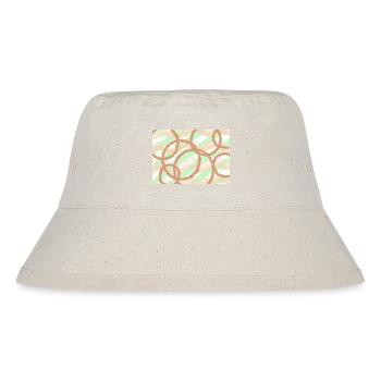 Brown Circles Background - Stanley/Stella Recycled Bucket Hat - natural - Front