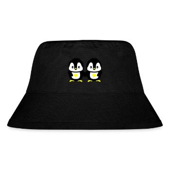 pinguine süß liebe - Stanley/Stella recycelter Bucket Hat - Schwarz - Vorne