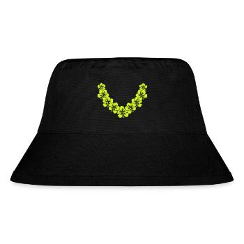 blumen kette - Stanley/Stella recycelter Bucket Hat - Schwarz - Vorne