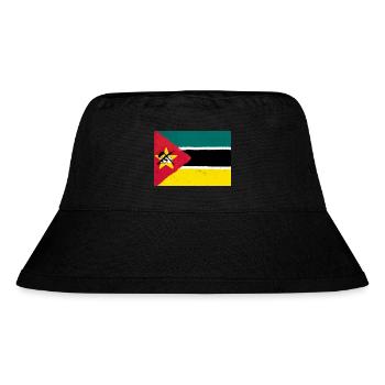 Flagge von Mosambik - Stanley/Stella recycelter Bucket Hat - Schwarz - Vorne