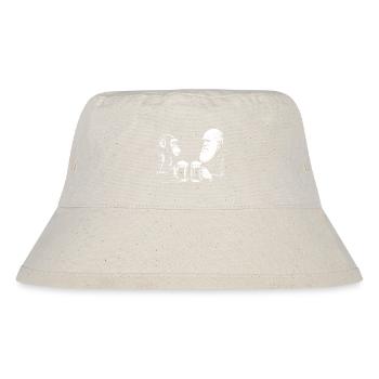 Charles Darwin trinkt Bier mit Affe - Stanley/Stella recycelter Bucket Hat - Naturweiß - Vorne