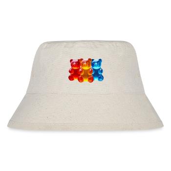Glowing Tricolor Bears - Stanley/Stella Recycled Bucket Hat - natural - Front