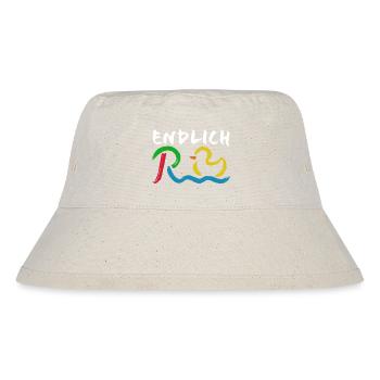 Endlich Rente - Ruhestand - Pension - Stanley/Stella recycelter Bucket Hat - Naturweiß - Vorne