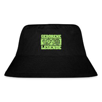 1968 - Stanley/Stella recycelter Bucket Hat - Schwarz - Vorne