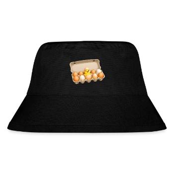 Motif de Pâques de poussin mignon dans une boîte d’œufs - Bob recyclé Stanley/Stella - noir - Devant