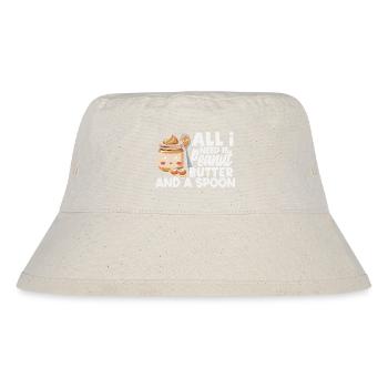 Erdnussbutter & Marmelade Partnerlook Design - Stanley/Stella recycelter Bucket Hat - Naturweiß - Vorne