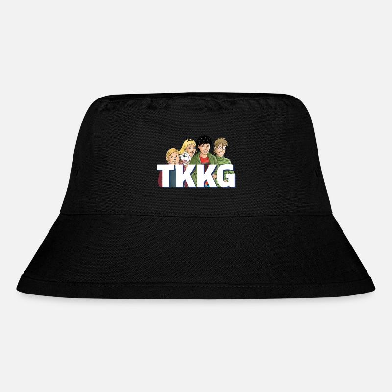 TKKG Logo Mit Der Bande - Stanley/Stella recycelter Bucket Hat - Schwarz