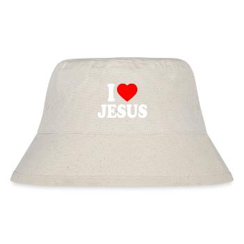 I love jesus - Stanley/Stella Recycled Bucket Hat - natural - Front