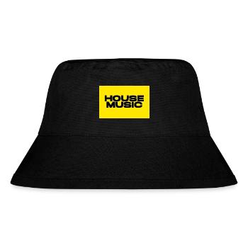 House Music Yellow Collection - Limitierte Auflage - Stanley/Stella recycelter Bucket Hat - Schwarz - Vorne