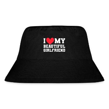 Paare Liebe Herz Freund Geschenkidee Beziehung - Stanley/Stella recycelter Bucket Hat - Schwarz - Vorne