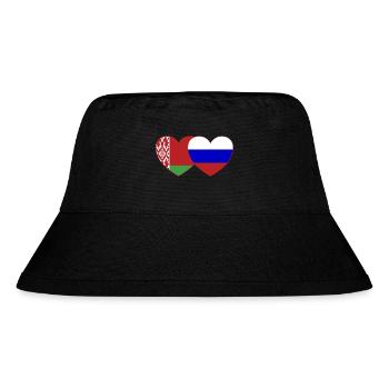 Belarus Russland Flagge Herz - Stanley/Stella recycelter Bucket Hat - Schwarz - Vorne