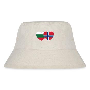 Bulgaria Norway Flag Heart - Stanley/Stella Recycled Bucket Hat - natural - Front