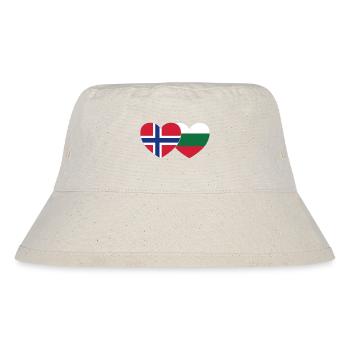 Norway Bulgaria Flag Heart - Stanley/Stella Recycled Bucket Hat - natural - Front