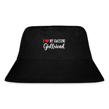 Paare Liebe Herz Freund Geschenkidee Beziehung - Stanley/Stella recycelter Bucket Hat - Schwarz - Vorne