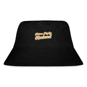 Husband Groom Marriage Engagement Gift Idea - Stanley/Stella Recycled Bucket Hat - black - Front