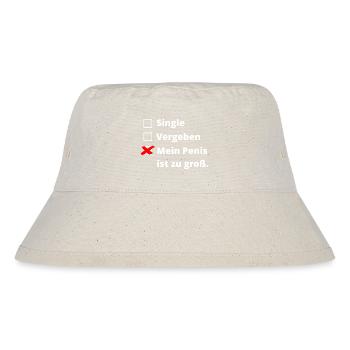Penis zu groß - Stanley/Stella recycelter Bucket Hat - Naturweiß - Vorne