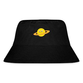 Dicker Saturn - Stanley/Stella recycelter Bucket Hat - Schwarz - Vorne